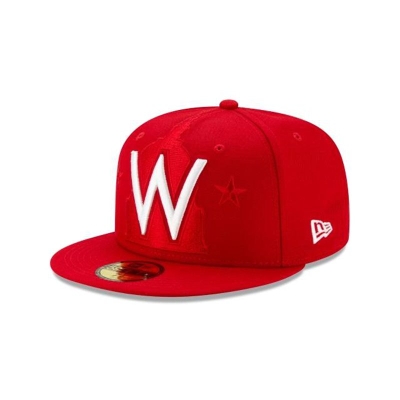 Sapca New Era Washington Nationals MLB Logo Elements 59FIFTY Fitted - Rosii